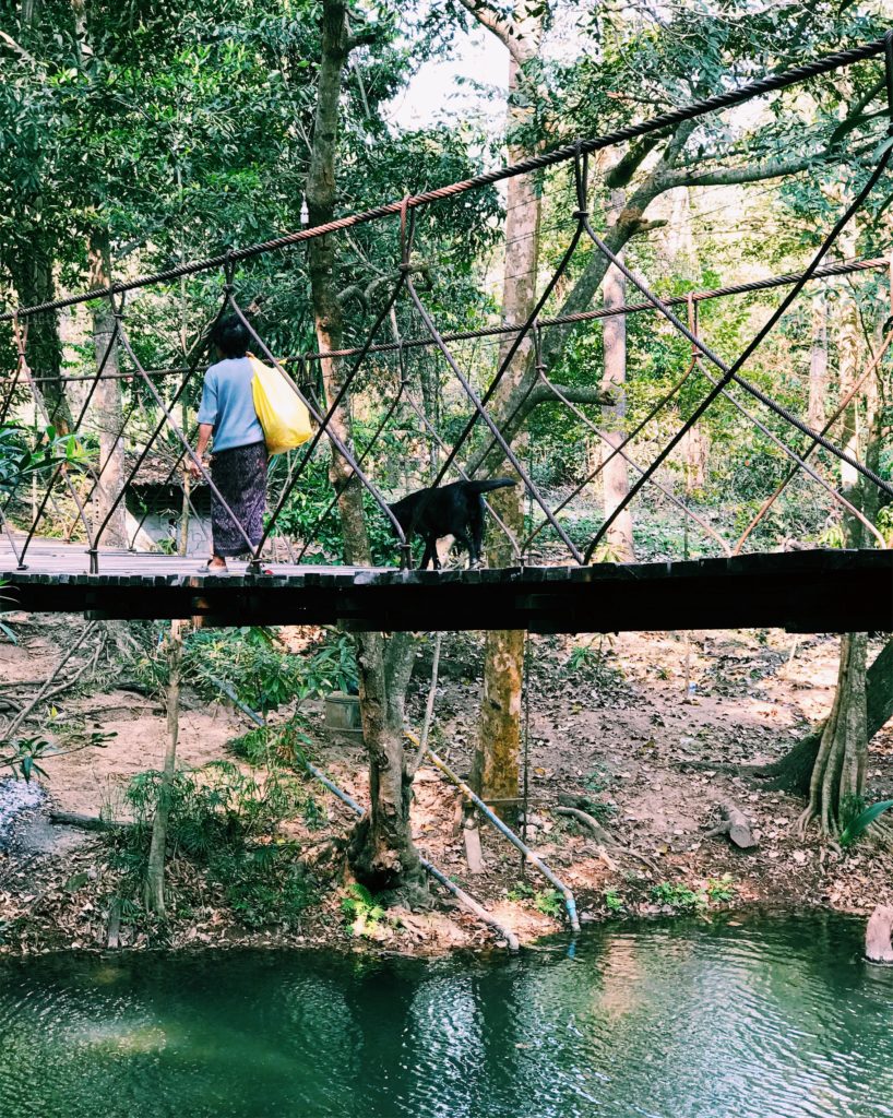 Woman on her way to work in Thailand